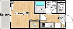 (仮称)ジーメゾン淵野辺ノース 1Kの間取図画像