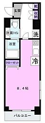 メゾンドわらび 1Kの間取図画像