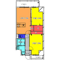 FREEDOM residence堺寺地町 2LDKの間取図画像