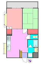 マロン21 2LDKの間取図画像