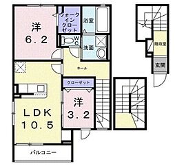 ヴィラ セレーノ 2LDKの間取図画像