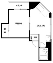 田中ビル 1DKの間取図画像