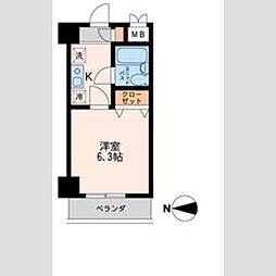 品川中延ステーションレジデンス 1Kの間取図画像
