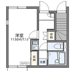 レオネクストサンクワイエット3 1Kの間取図画像