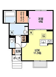 リヤン2 1LDKの間取図画像