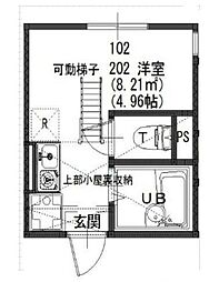 プライムテラス登戸A ワンルームの間取図画像