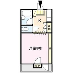 メディカルコーポ2 1Kの間取図画像