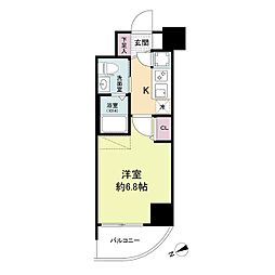 Osaka Metro中央線 九条駅 徒歩7分の賃貸マンション 4階1Kの間取り