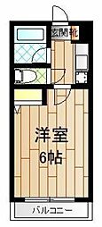 芦山グレイスマンション 1Kの間取図画像