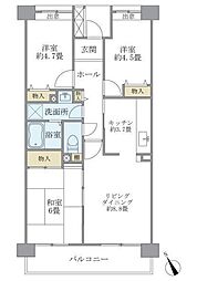 コーポレート鷺沼 3LDKの間取図画像