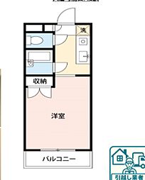コーポレイメイ 1Kの間取図画像