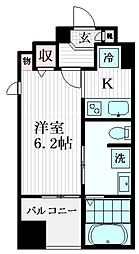GranDuo 恵比寿II 7階1Kの間取り