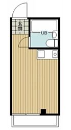 松下ビル 3階ワンルームの間取り