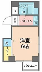 第2藤ビル ワンルームの間取図画像