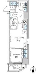 パークアクシス錦糸町ヴェール 6階1LDKの間取り
