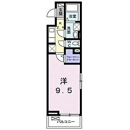 ラヴィータ 1Kの間取図画像