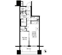 パークアクシス大塚 1103 11階1LDKの間取り