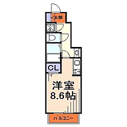 ノーブル・コート 1Kの間取図画像