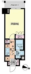 エスティメゾン赤羽 1Kの間取図画像