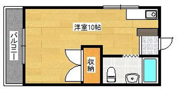 ＩＴ本町 206｜福岡県久留米市本町(賃貸マンション1R・2階・21.00㎡)の写真 その2