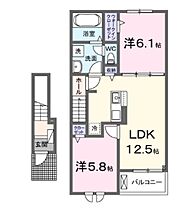 神奈川県高座郡寒川町宮山（賃貸アパート2LDK・2階・56.48㎡） その2