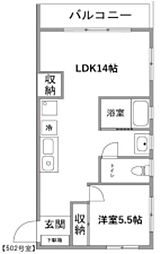 シュロスタイヨー 5階1LDKの間取り