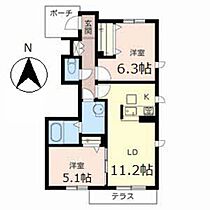 Ｃａｓａ　ｄｉ　ｏｔｔｏ　富木 0101 ｜ 大阪府高石市西取石１丁目19-1（賃貸アパート2LDK・1階・54.94㎡） その2