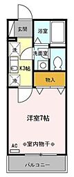K-クロッシング 1Kの間取図画像