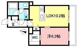 ルヴィーヴル烏山 1LDKの間取図画像