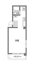 北大塚サンプラザ ワンルームの間取図画像