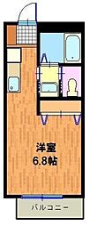 フォルテ矢野口 1Kの間取図画像