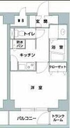 メゾン・ド・ヴィレ八丁堀 1Kの間取図画像