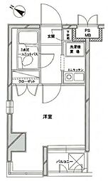 ダイホープラザ大塚2 1Kの間取図画像