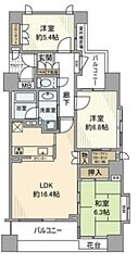 ローレルコート南柏 3LDKの間取図画像