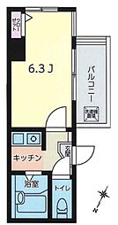 アーク横浜東白楽 1Kの間取図画像