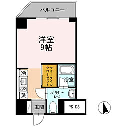 カスタリア大森3 ワンルームの間取図画像