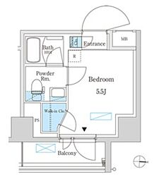 パークアクシス錦糸町スタイルズ ワンルームの間取図画像