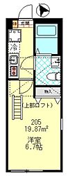 パルク井の頭 1Kの間取図画像