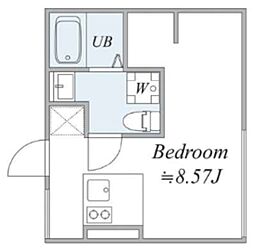 trias334 1DKの間取図画像