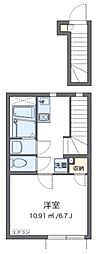 クレイノ葵芳2号館 1Kの間取図画像