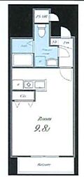 ミリアビタ薬園台2 ワンルームの間取図画像