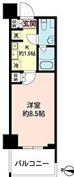 MFPRコート木場公園 1Kの間取図画像