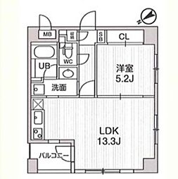 レジデンス白金高輪 1階1LDKの間取り