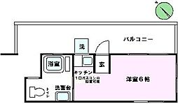 ニュー清水ビル ワンルームの間取図画像