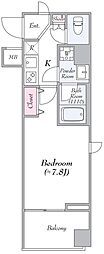 スカイコートパレス板橋 1Kの間取図画像