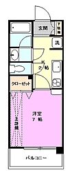 ヴューパークふじみ野 1Kの間取図画像