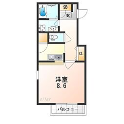 阪急神戸本線 園田駅 徒歩5分の賃貸アパート 2階1Kの間取り