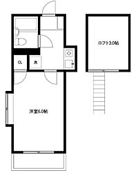 フェリス中野 1Kの間取図画像