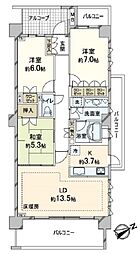 鎌倉御成町マスターズハウス 3LDKの間取図画像