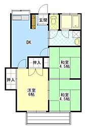 座間コーポ 3DKの間取図画像